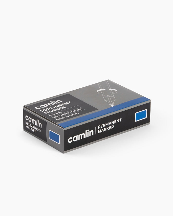 CAMLIN PERMANENT MARKER BLUE, Pack of 10