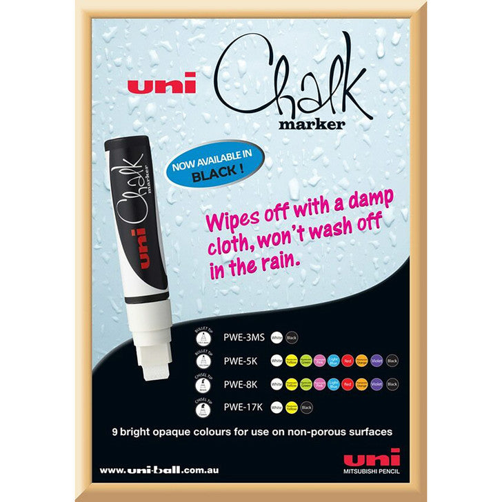 Uni Liquid Chalk Marker (PWE-5M) | Fluorescent yellow Ink