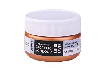 Brustro Professional Artists ’ Heavybody Acrylic Paint 50Ml Metallic Bronze (Sr 4)