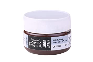 Brustro Professional Artists ’ Heavybody Acrylic Paint 50Ml Burnt Umber (Sr 1)