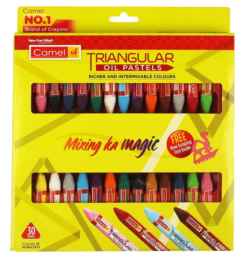 Camlin Triangular Oil Pastels - 30 Shade