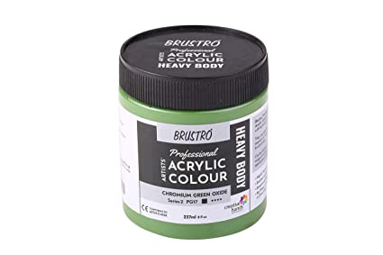 Brustro Professional Artists ’ Heavybody Acrylic Paint 237Ml Chromium Green Oxide (Sr 2)