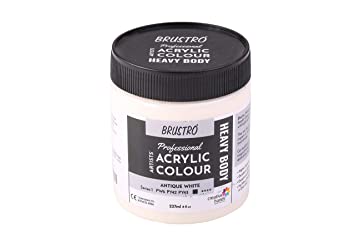 Brustro Professional Artists’ Heavybody Acrylic Paint 237ml Antique White (Sr 1)