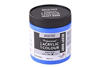 Brustro Professional Artists ’ Heavybody Acrylic Paint 237Ml Cobalt Blue (Sr 5)