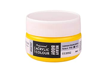 Brustro Professional Artists ’ Heavybody Acrylic Paint 50Ml Cadmium Yellow Medium (Sr 4)