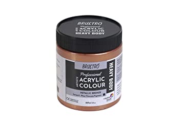 Brustro Professional Artists ’ Heavybody Acrylic Paint 237Ml Metallic Bronze (Sr 4)