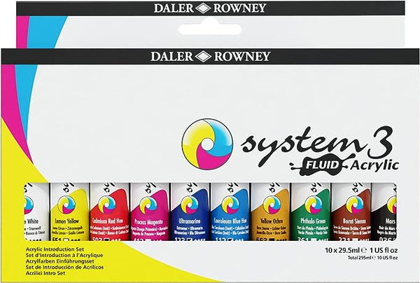 Daler Rowney System3 Fluid 10 X 29.5Ml Set