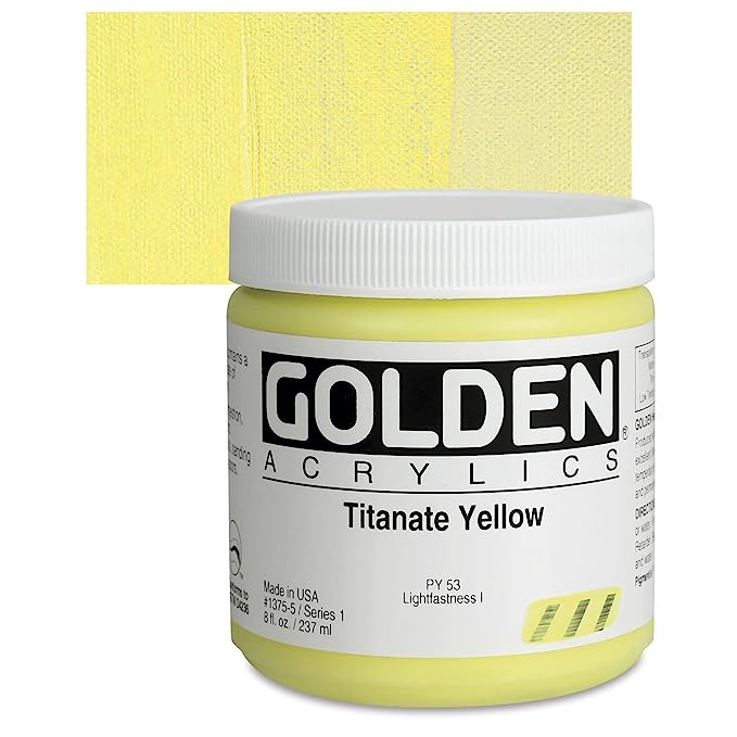 Golden Heavy Body Acrylic Paints 236ML Titanate Yellow