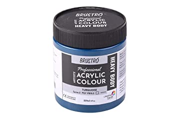 Brustro Professional Artists ’ Heavybody Acrylic Paint 237Ml Turquoise (Sr 2)