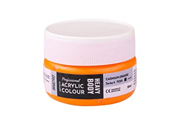 Brustro Professional Artists ’ Heavybody Acrylic Paint 50Ml Cadmium Orange (Sr 4)