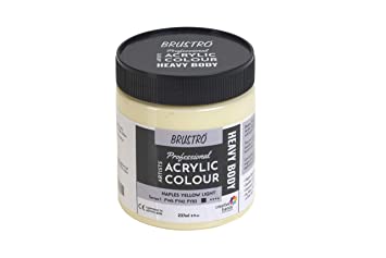 Brustro Professional Artists ’ Heavybody Acrylic Paint 237Ml Naples Yellow Light (Sr 1)