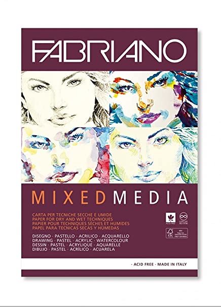 Fabriano Mixed Media Papers 29.7 X 42 cm 250 GSM, Contains 40 White Sheets