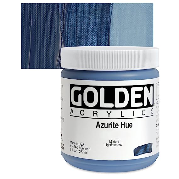 Golden Heavy Body Acrylic Paints 236ML Azurite Hue