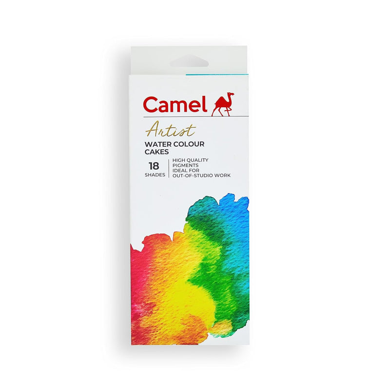 Camel Artist Water Colour Cakes - 18 Shades (Set of 19, Multicolor)