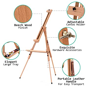 Brustro Artists’ Sketching Tilted Wooden Easel Heavy