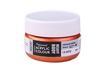 BRUSTRO Professional Artists ’ Heavybody Acrylic Paint 50Ml Metallic Copper (Sr 4)