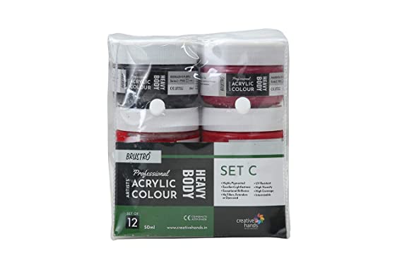 Professional Artists’ HEAVYBODY Acrylic Paint Packs – 50ML Pack of 12 C