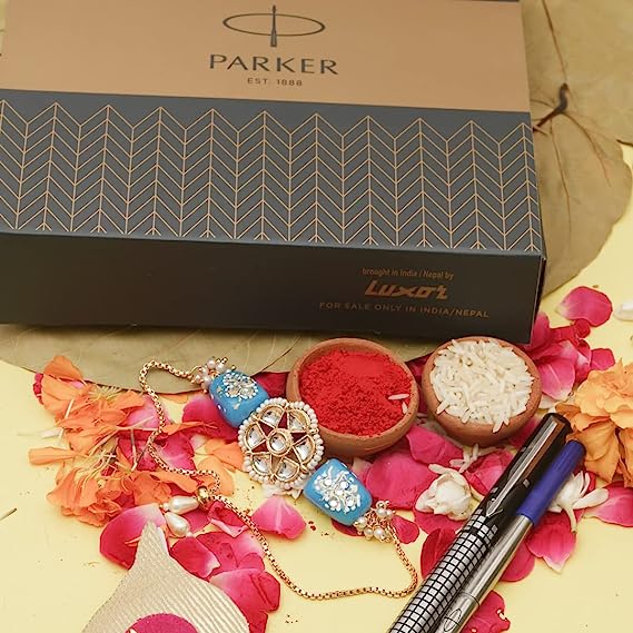 Parker Raksha Bandhan Giftset Vector Special Edition Roller Ball Pen With Rakhi