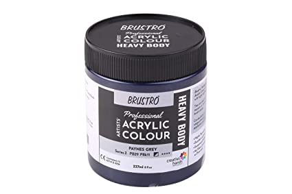 Brustro Professional Artists ’ Heavybody Acrylic Paint 237Ml Paynes Grey (Sr 2)