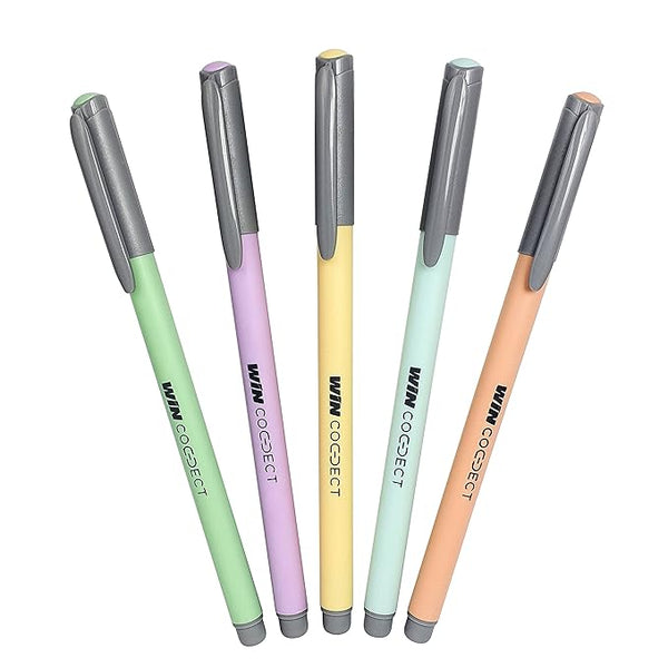 WIN Connect Ball Pens | 10 Blue Pens | 0.7mm Tip | Comfortable Grip | Students, Exams Use | Smooth Writing | Stationery Items | Ideal fo School, Office & Business | Premium