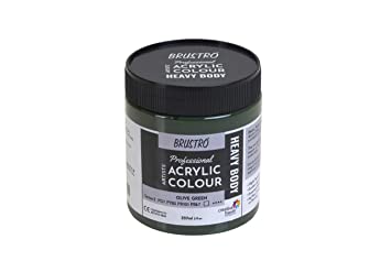 Brustro Professional Artists ’ Heavybody Acrylic Paint 237Ml Olive Green (Sr 2)