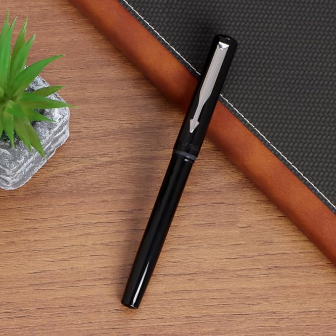 Parker Beta Neo Chrome Trim Ball Pen| Black Body Color| Ink Color - Blue | Corporate Gift | Ideal For Professional Use