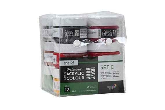 Professional Artists’ HEAVYBODY Acrylic Paint Packs – 50ML Pack of 12 C