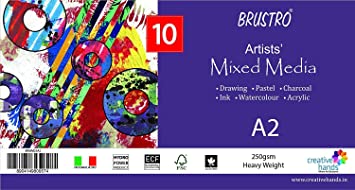 Brustro Artists' Mixed Media Paper 250 Gsm A2 (10 Sheets)