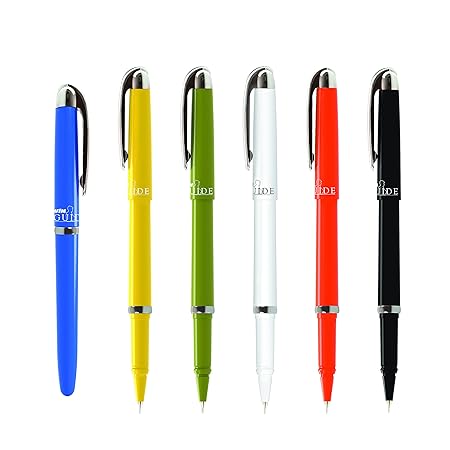 WIN Guide Ball Pens | 20 Pens (10 Blue & 10 Black) | Premium Stylish Pens Set | 0.6 mm Tip | Multicoloured Body | Refillable Pens | Students, Exams | School & Office Gifting | Pens for Writing