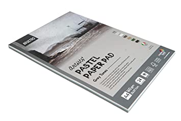 Brustro Artists' Pastel Paper Pad of 24 Sheets (160 GSM), Colour - Grey Tones, Size - A4