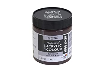 Brustro Professional Artists ’ Heavybody Acrylic Paint 237Ml Burnt Umber (Sr 1)