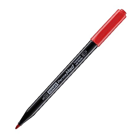 Luxor Perma Med Marker Pen Red (10'S Box)