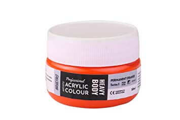 Brustro Professional Artists Heavybody Acrylic Paint 50ml Permanent Orange (Sr 3)