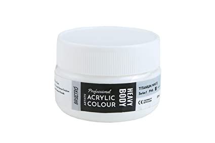 Brustro Professional Artists Heavybody Acrylic Paint 50 ml Titanium White (Sr 1)