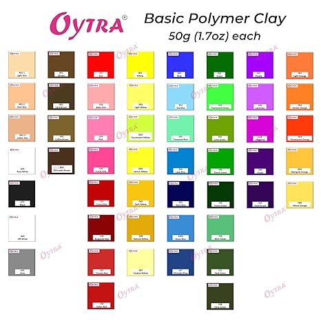 Oytra Polymer Clay Basic 50 Gram Oven Bake Clay (Pure White)