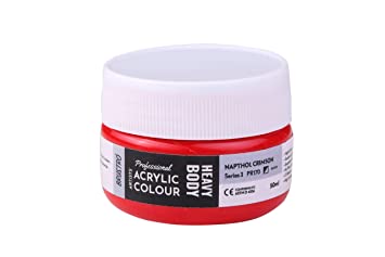 Brustro Professional Artists ’ Heavybody Acrylic Paint 50Ml Napthol Crimson (Sr 3)