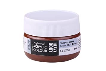 Brustro Professional Artists ’ Heavybody Acrylic Paint 50Ml Van Dyke Brown (Sr 1)