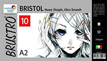 Brustro Bristol Ultra Smooth paper 250 Gsm A2 (10 Sheets)