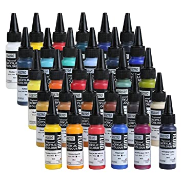 Brustro Professional Artists’ Fluid Acrylic 20 ml Full Range of 30 Shades