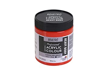 Brustro Professional Artists ’ Heavybody Acrylic Paint 237Ml Cadmium Red Medium (Sr 4)