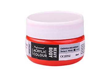 Brustro Professional Artists ’ Heavybody Acrylic Paint 50Ml Cadmium Red Medium (Sr 4)