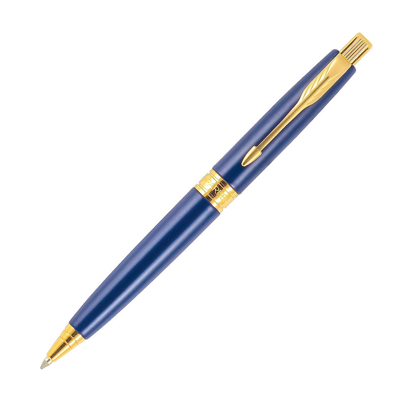 Parker Aster Matte Blue Gold Trim Ball Pen