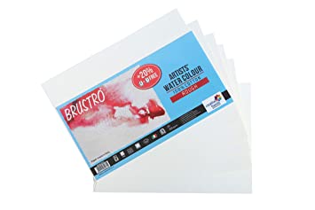 Brustro Artists' Watercolour Papers 100% Cotton 300 GSM A4 Rough (Pack of 5 + 1 Free Sheet)