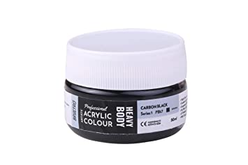 Brustro Professional Artists ’ Heavybody Acrylic Paint 50Ml Carbon Black (Sr 1)