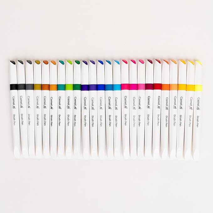 Camel Brush Pens- Assorted Pack of 24 Shades