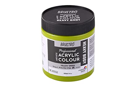 Brustro Professional Artists ’ Heavybody Acrylic Paint 237Ml Yellow Green (Sr 3)