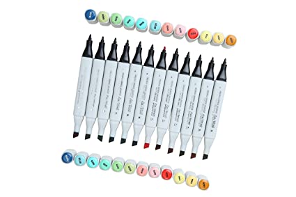 Brustro Twin Tip Alcohol Based Marker Set Of 12 – Basic C