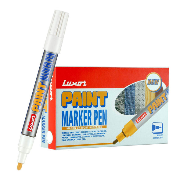 Luxor Paint Marker - White - Box Of 10