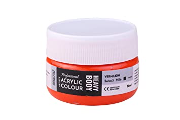 Brustro Professional Artists ’ Heavybody Acrylic Paint 50Ml Vermilion (Sr 3)