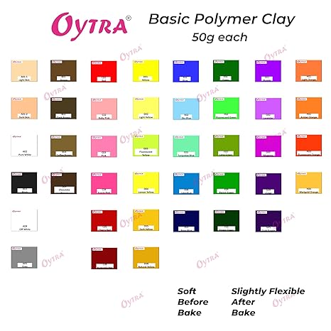 Oytra Polymer Clay Basic 50 Gram Oven Bake Clay (Blue)